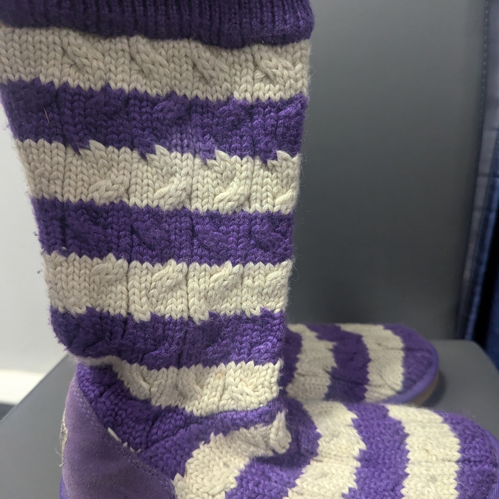UGG Purple and Cream Striped Men's Socks